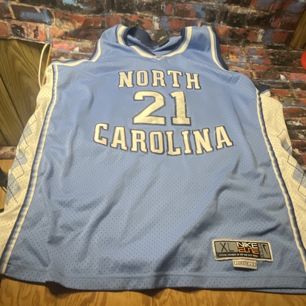 Nike North Carolina Tar Heels #21 Basketball Jersey Blue/White Mens XL vintage